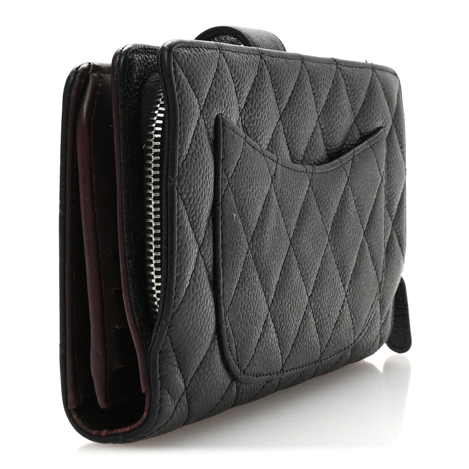 Chanel Caviar Quilted CC French Wallet Black 3 of 10