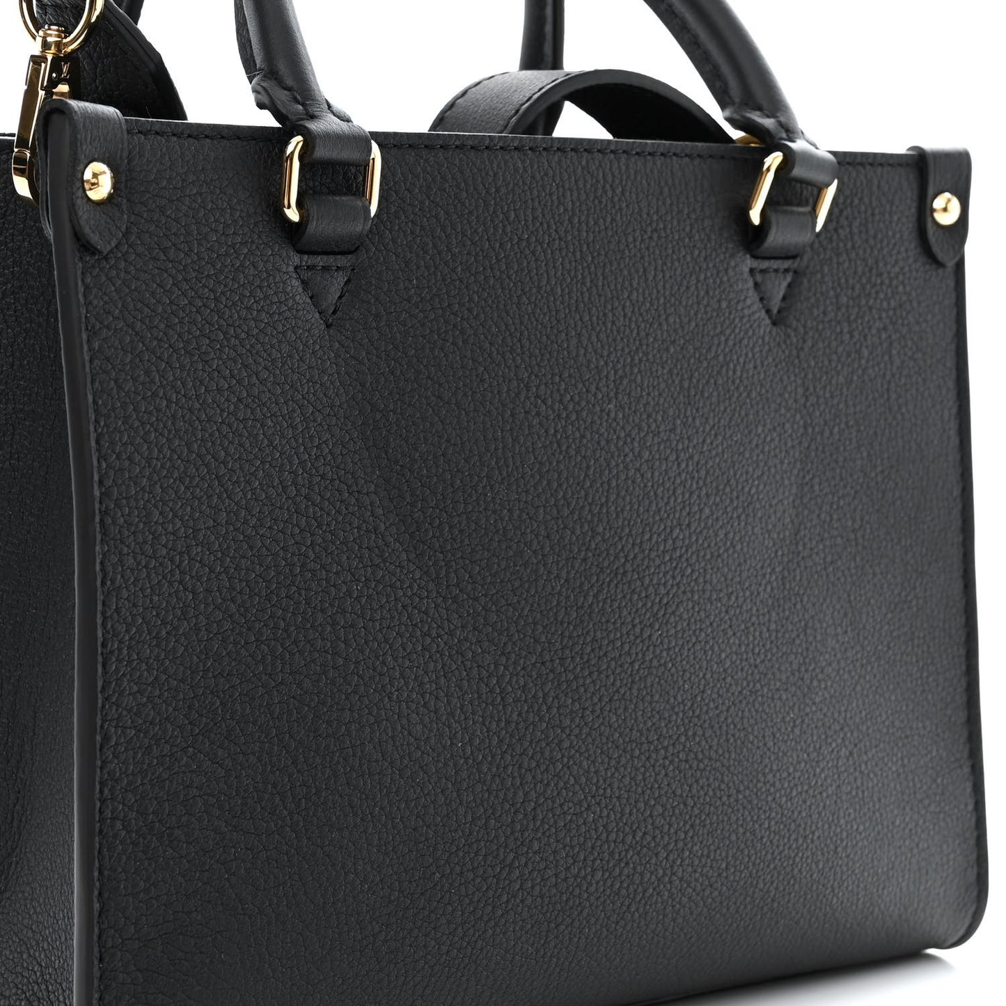 Calfskin Lock & Go Tote Black