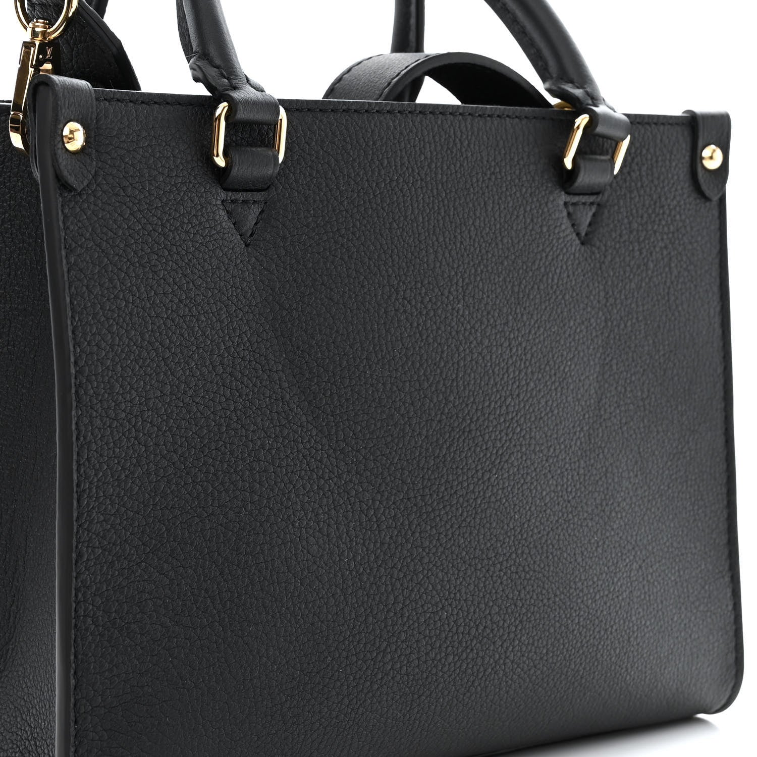 Louis Vuitton Calfskin Lock & Go Tote Black 10 of 11