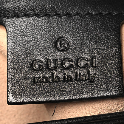 Gucci Calfskin Matelasse Small GG Marmont Top Handle Shoulder Bag Black 6 of 10