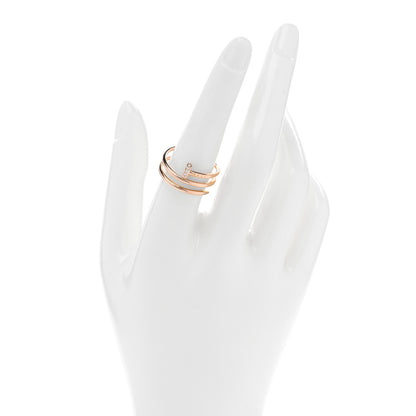 Cartier 18K Pink Gold Diamond Double Juste Un Clou Ring 57 8 2 of 4