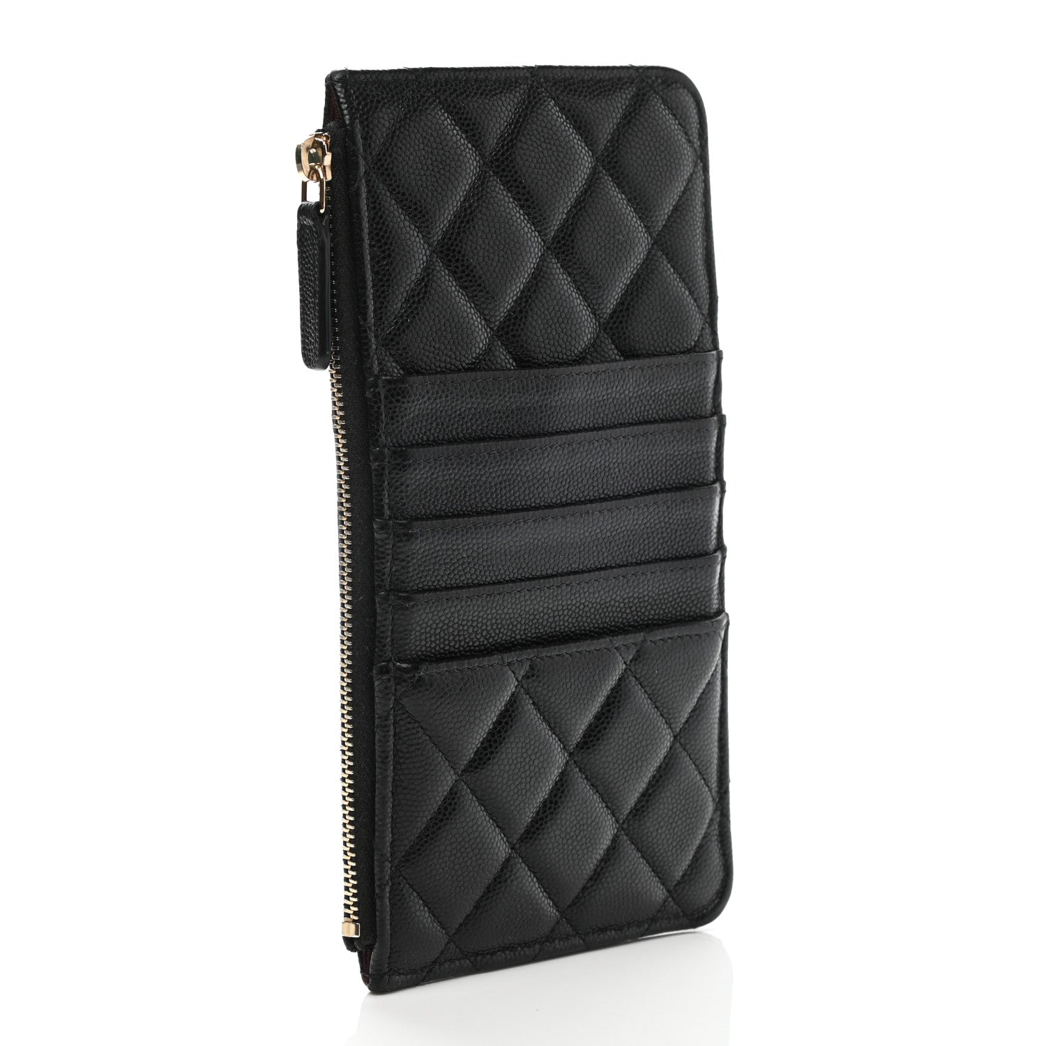 Chanel Caviar Quilted Classic Flat Wallet Pouch Black 3 of 8