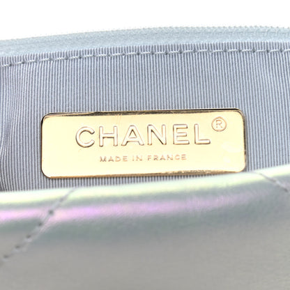 Chanel Iridescent Calfskin Quilted Medium Chanel 19 Flap White 6 of 10