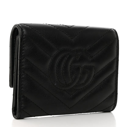 Gucci Calfskin Matelasse GG Marmont Wallet Black 3 of 8