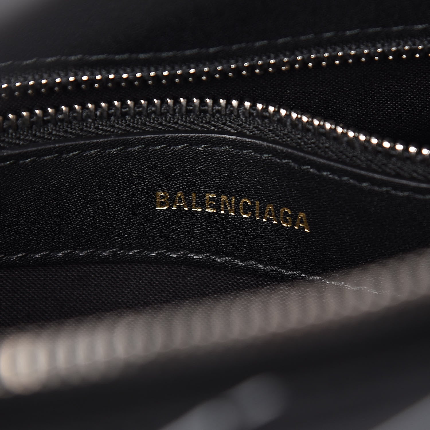 Balenciaga Calfskin Logo Print S Ville Top Handle Bag Black White 6 of 8
