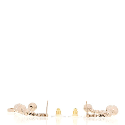 Chanel Metal CC Bead Drop Earrings Gold 3 of 4