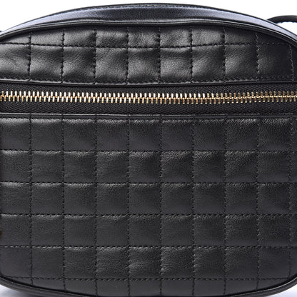 Celine Calfskin Quilted Small C Charm Bag Black 11 of 11