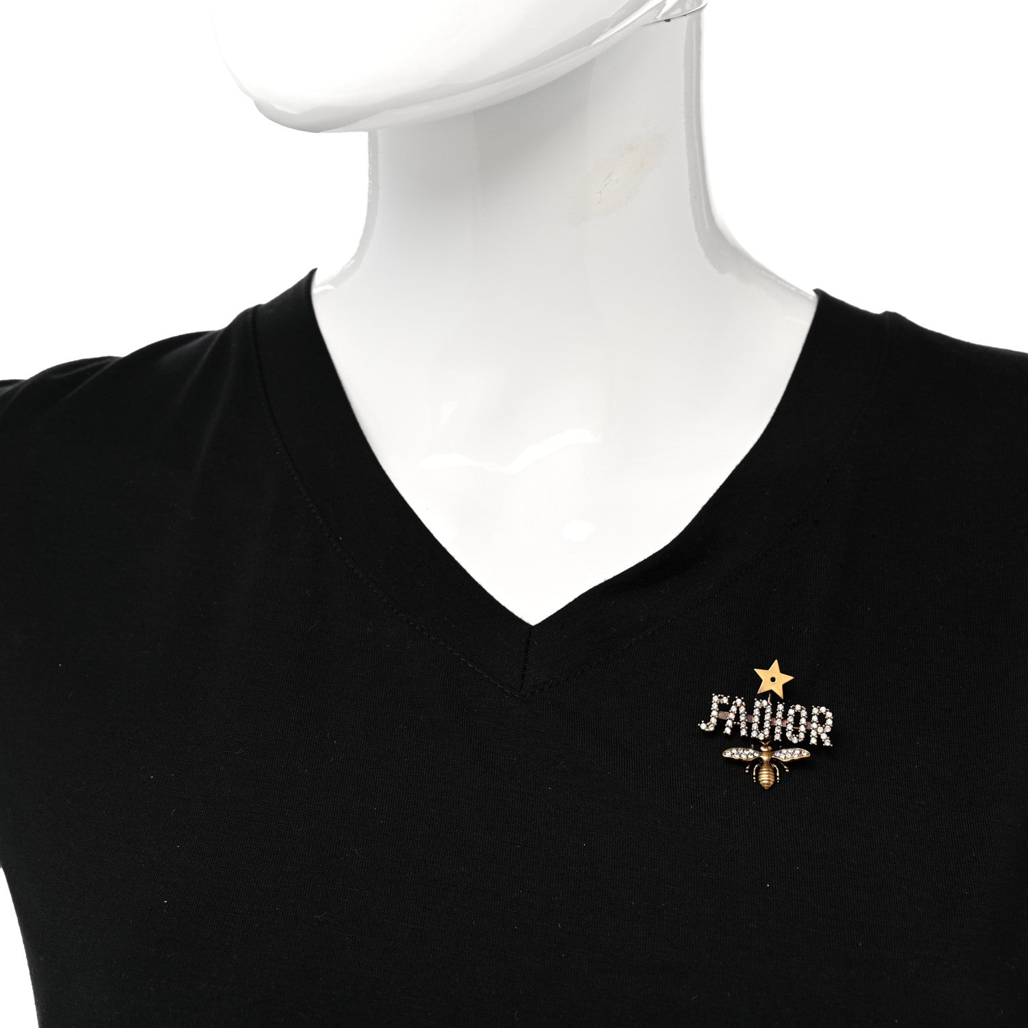 Christian Dior Crystal Bee J'Adior Brooch Gold 2 of 5