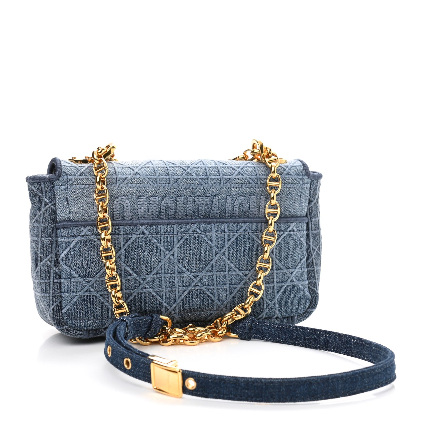 Denim Cannage Small Caro Bag Blue