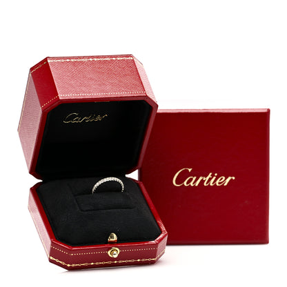 Cartier 18K White Gold Diamond 2mm Etincelle de Cartier Wedding Band Ring 46 3.75 5 of 5