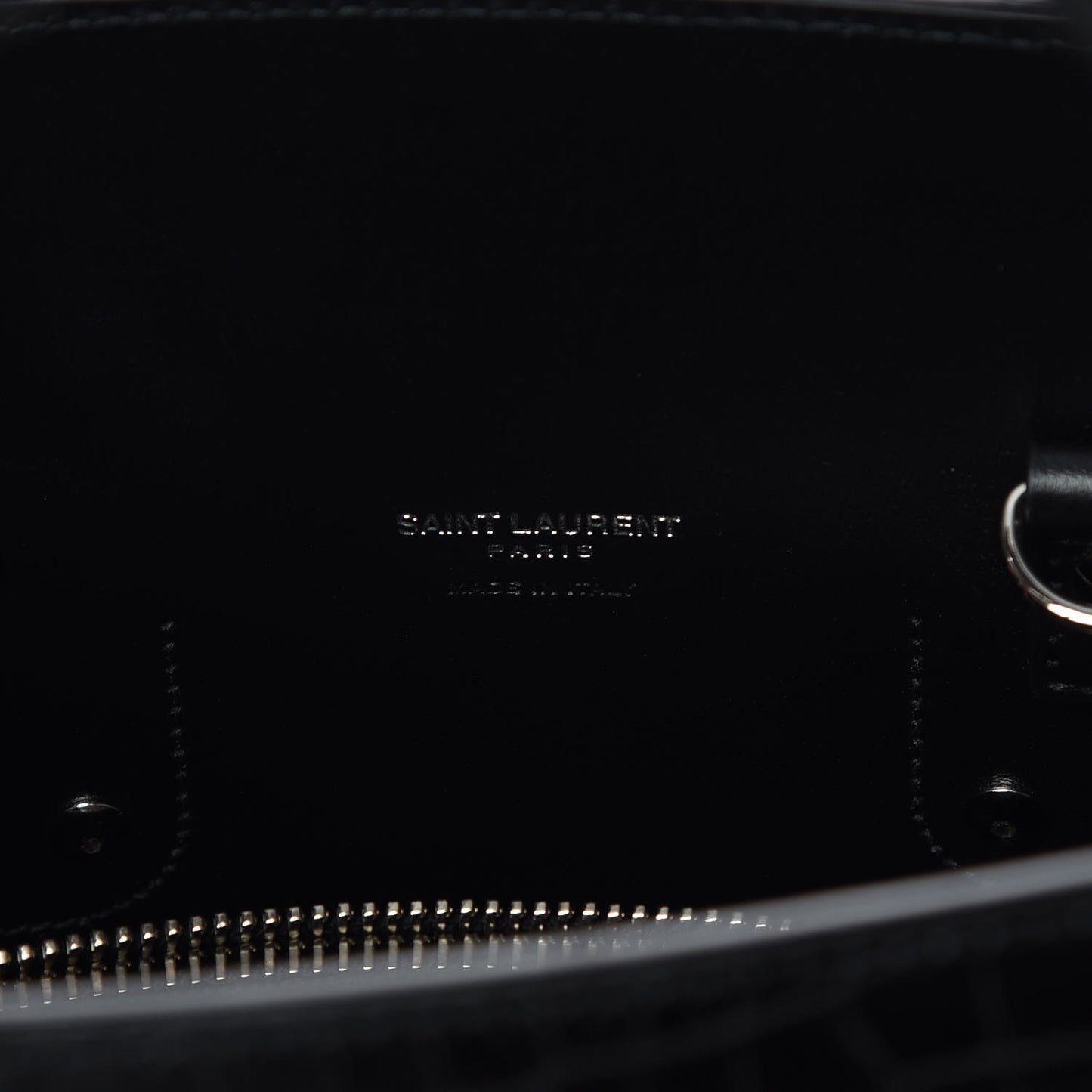 Calfskin Crocodile Embossed Small Sac de Jour Black