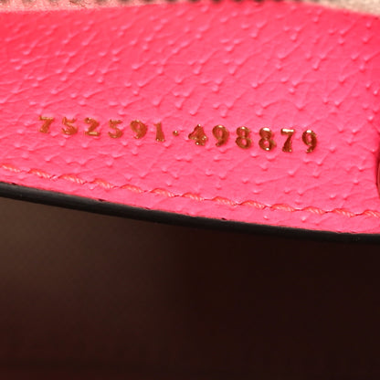 Gucci GG Supreme Monogram Textured Dollar Calfskin Web Ophidia Small Crossbody Bag Beige Ebony Fuchsia 7 of 10