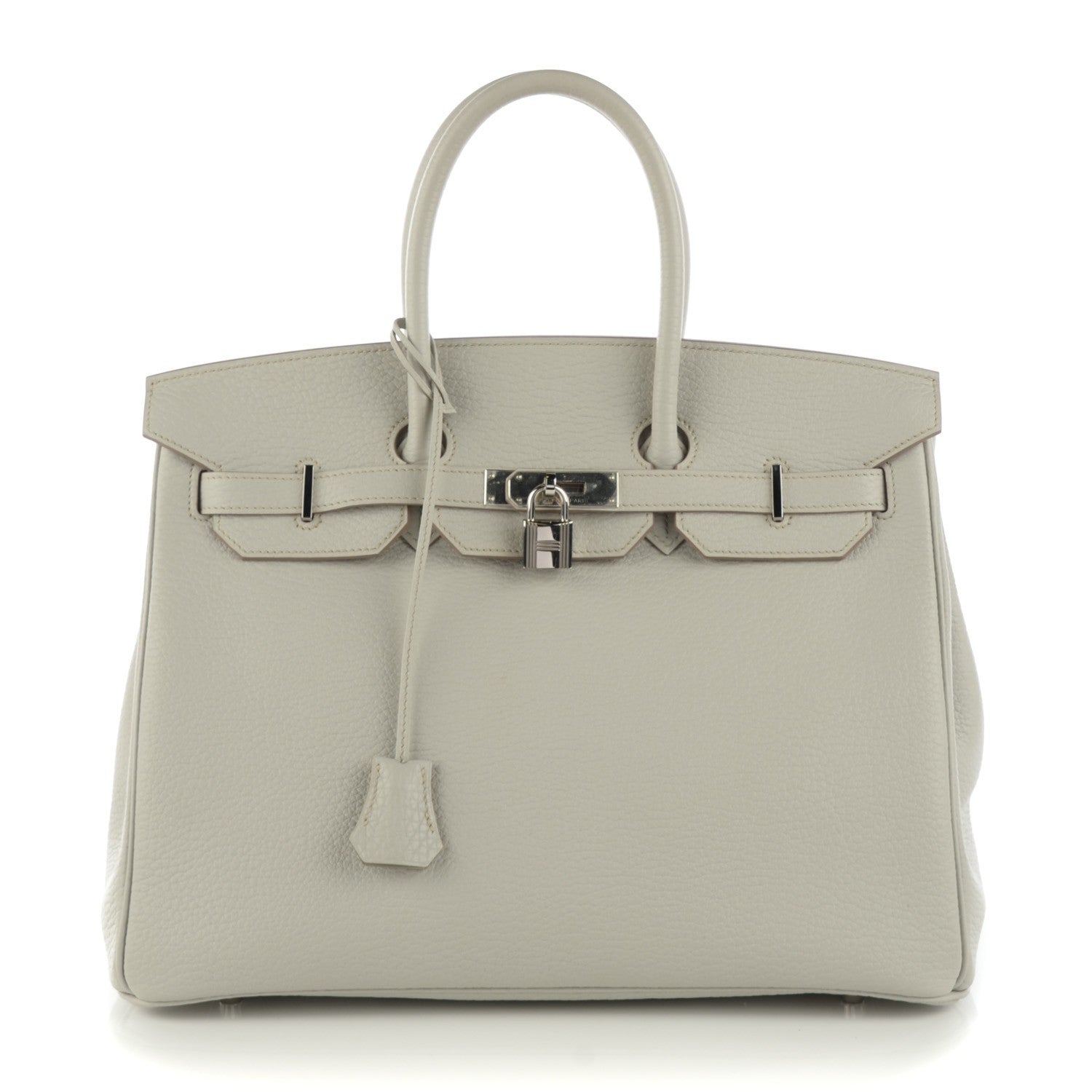 Hermes Taurillon Clemence Birkin 35 Gris Perle 1 of 15