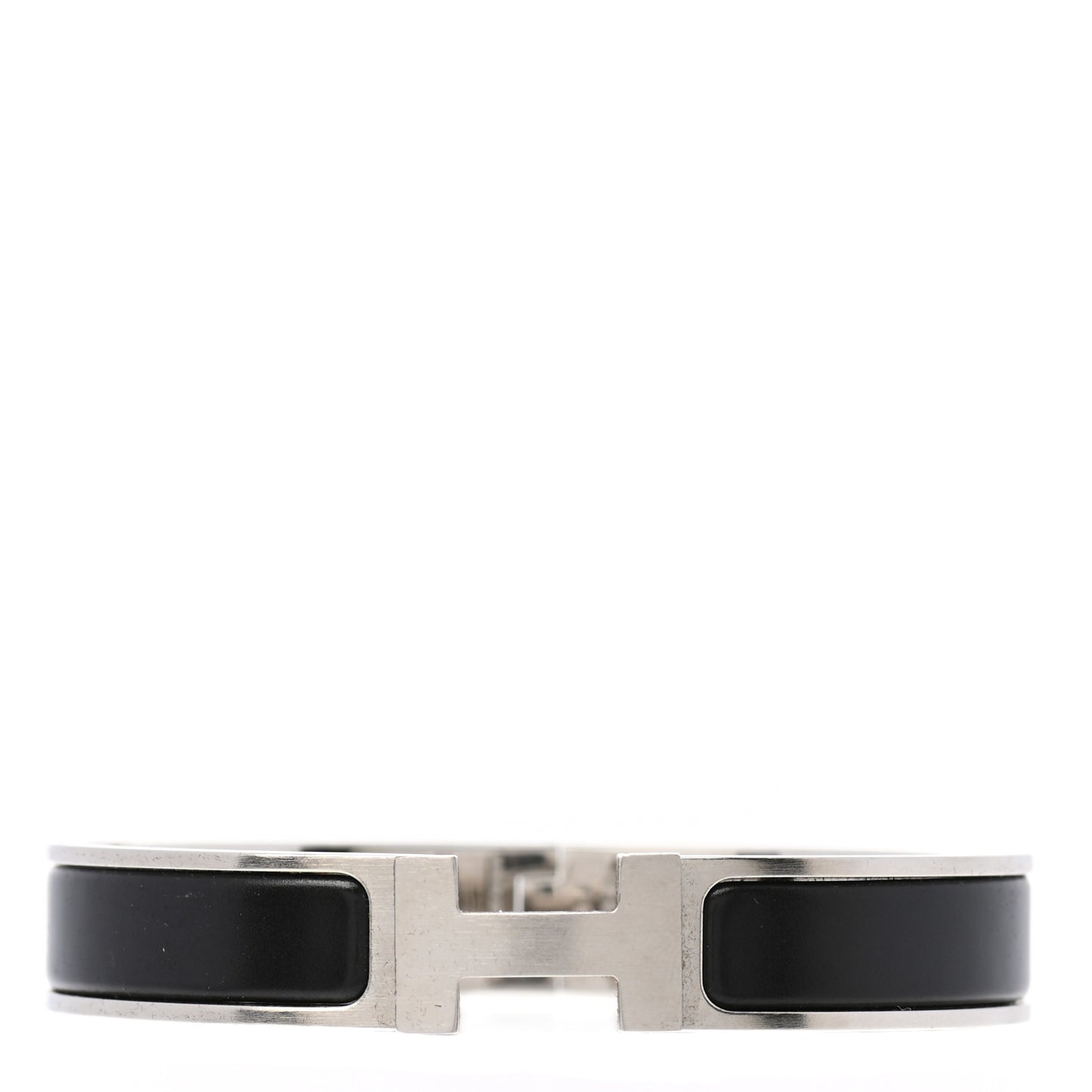 Matte Enamel Narrow Clic Clac HH Bracelet GM Black