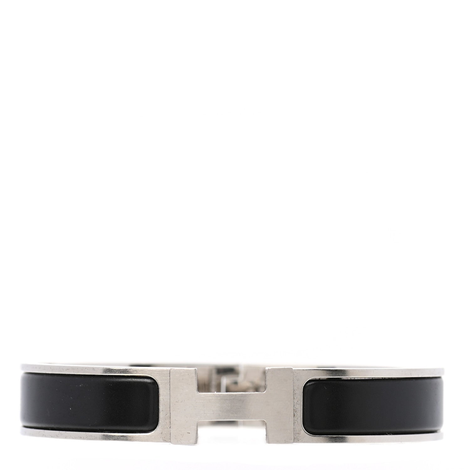 Hermes Matte Enamel Narrow Clic Clac HH Bracelet GM Black 1 of 4
