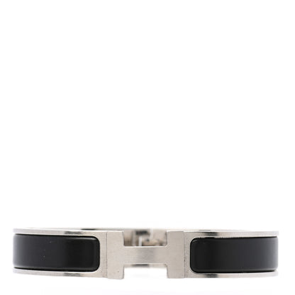 Hermes Matte Enamel Narrow Clic Clac HH Bracelet GM Black 1 of 4