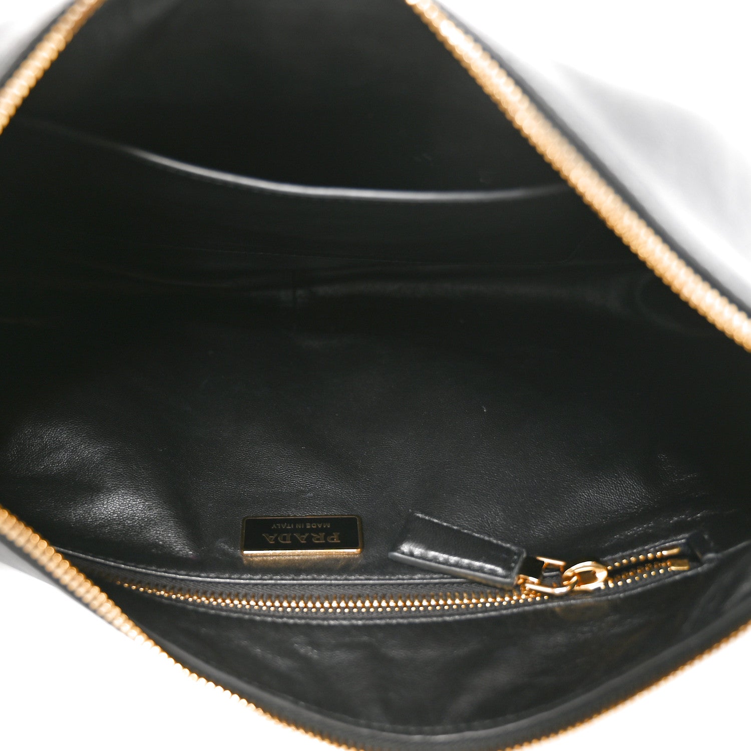 Prada Soft Calfskin Large Aimee Shoulder Bag Black 4 of 8