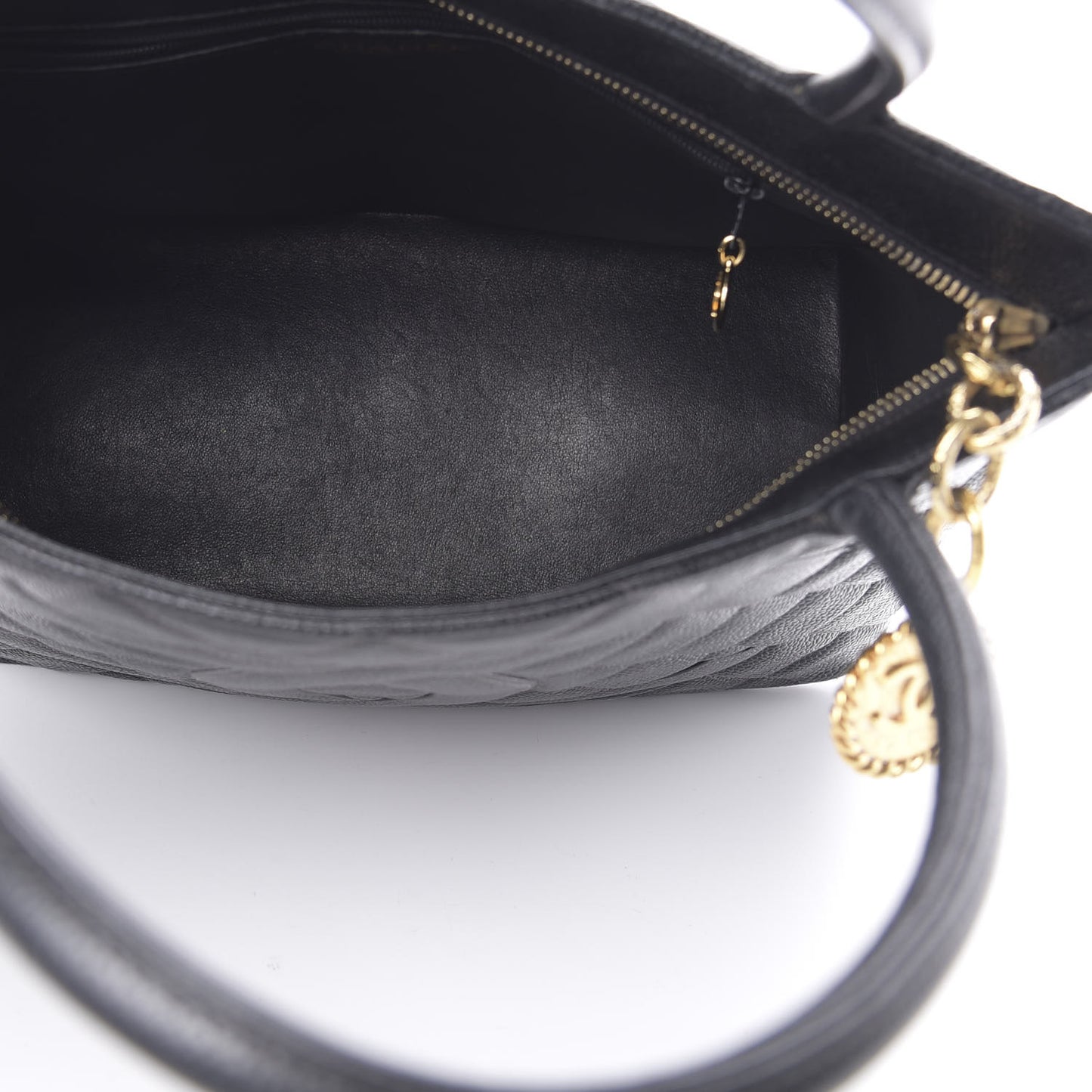 Caviar Quilted Medallion Tote Black