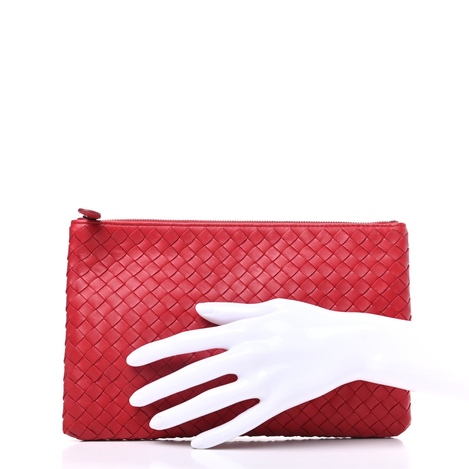 Bottega Veneta Nappa Intrecciato Medium Zip Pouch Fraise 2 of 6