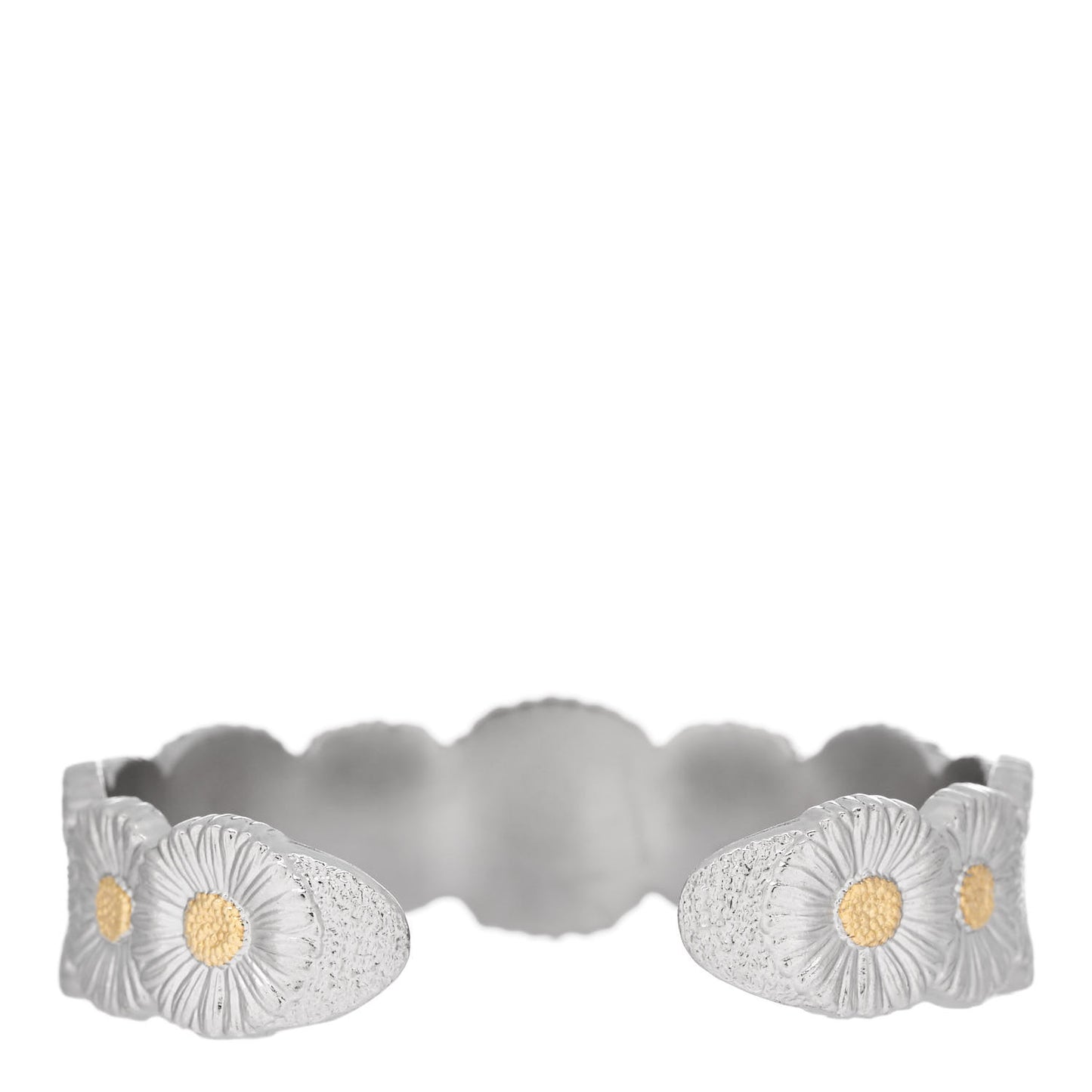 Sterling Silver Vermeil Blossoms Daisy Narrow Cuff Bracelet