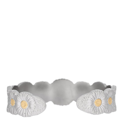 Buccellati Sterling Silver Vermeil Blossoms Daisy Narrow Cuff Bracelet 2 of 4