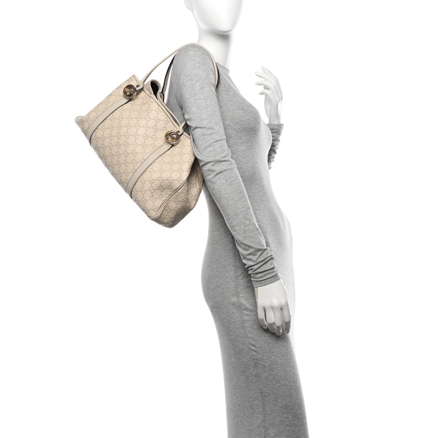 Gucci Guccissima Medium GG Twins Tote Off White 2 of 15