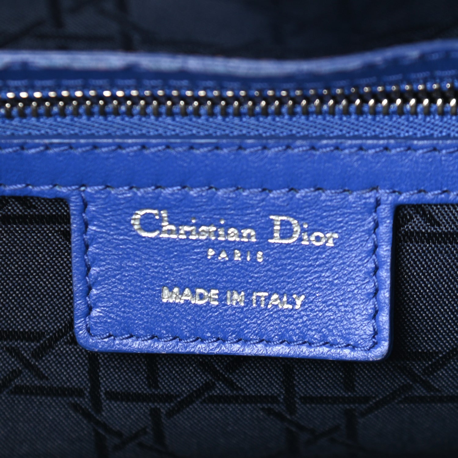 Christian Dior Lambskin Cannage Large Lady Dior Blue 6 of 10