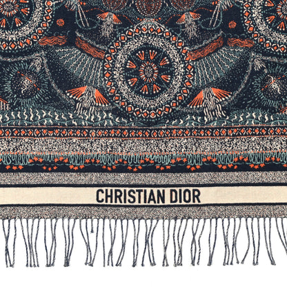 Christian Dior Wool Throw Cream Bleu 3 of 7