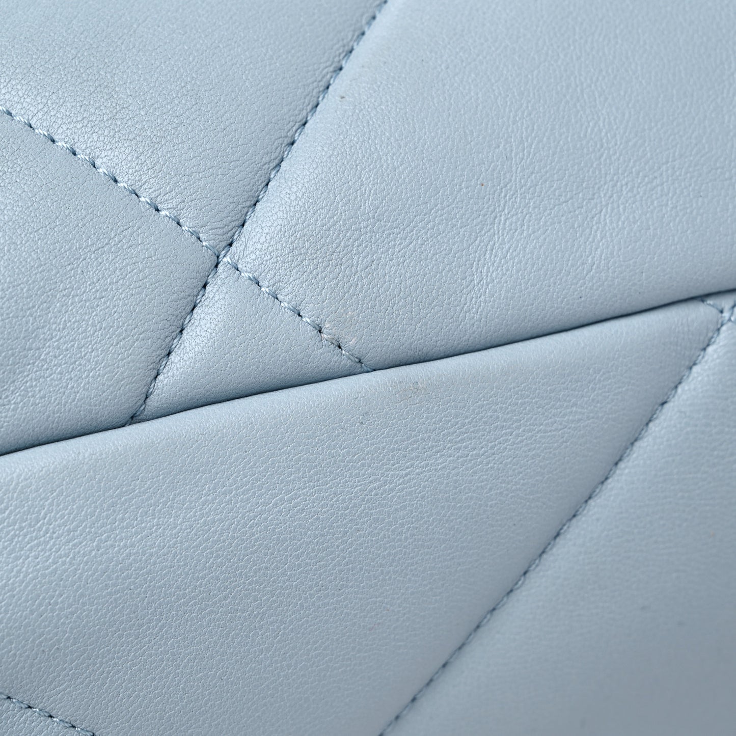 Goatskin Quilted Maxi Chanel 19 Flap Light Blue