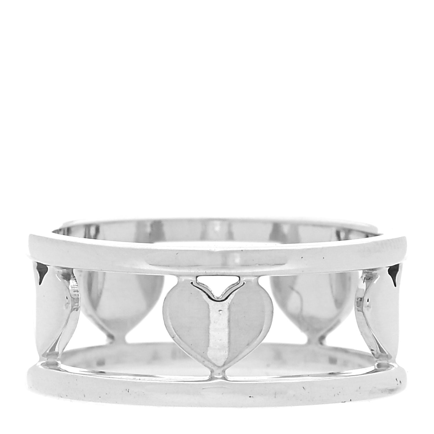 Tiffany Sterling Silver Heart Stencil Band Ring 56 7.75 2 of 4