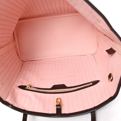 Louis Vuitton Damier Ebene Neo Neverfull MM Rose Ballerine 6 of 13