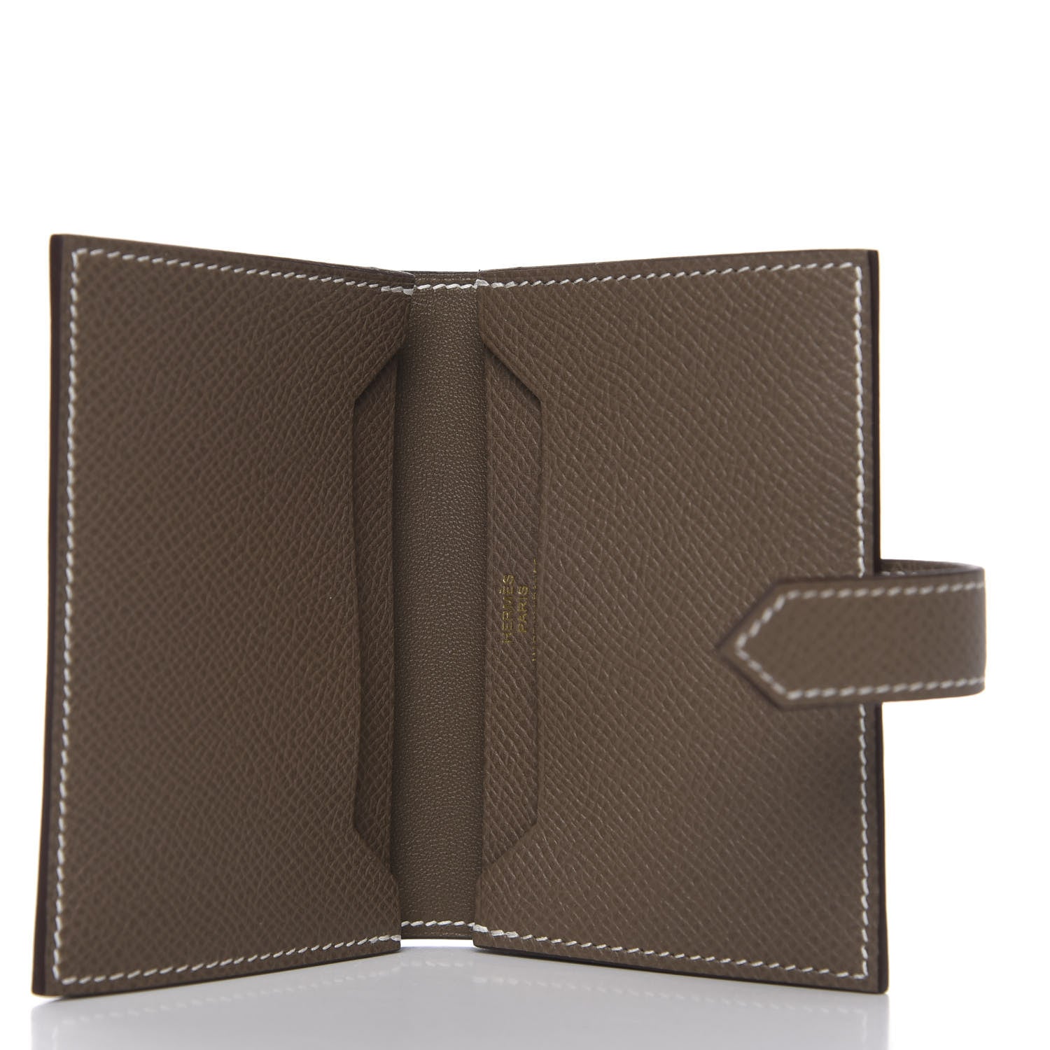 Hermes Epsom Bearn Card Holder Wallet Etoupe 5 of 8