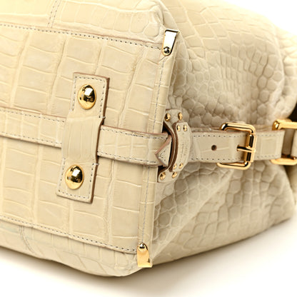 Louis Vuitton Crocodile Sac Louis Beige 5 of 21