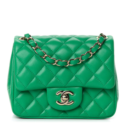 Chanel Lambskin Quilted Mini Square Flap Green 1 of 11