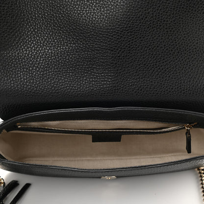 Gucci Pebbled Calfskin Medium Soho Flap Crossbody Black 6 of 8