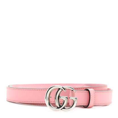 Gucci Moon Calfskin Palladium Double G 20mm Belt 100 40 Wild Rose 1 of 4