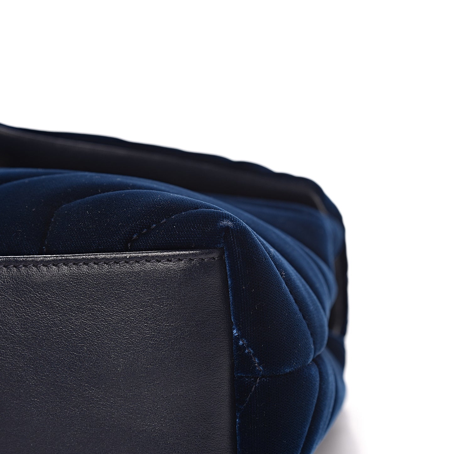 Velvet Y Quilted Monogram Small Loulou Chain Satchel Medium Blue
