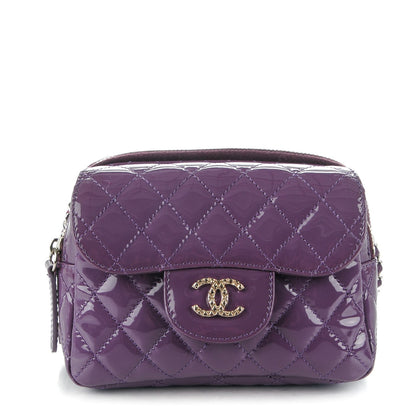 Chanel Patent Brilliant Mini Flap WOC Bag Violet 1 of 8