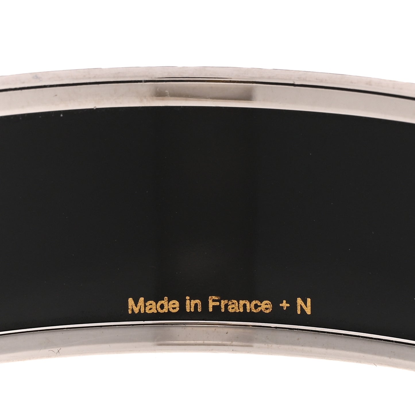 Enamel Printed Caleche Wide Bracelet Black