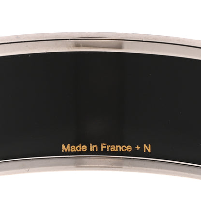 Hermes Enamel Printed Caleche Wide Bracelet Black 5 of 5