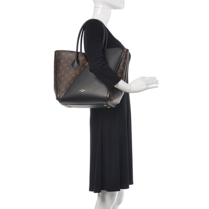 Louis Vuitton Calfskin Monogram Kimono Tote Black 2 of 9
