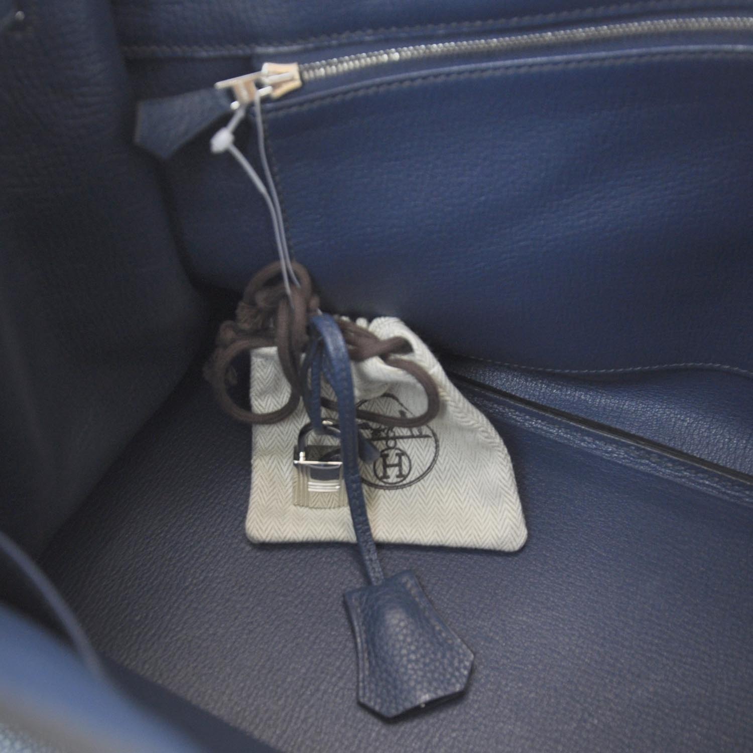 Hermes Togo Birkin 35 Bleu de Prusse 9 of 9