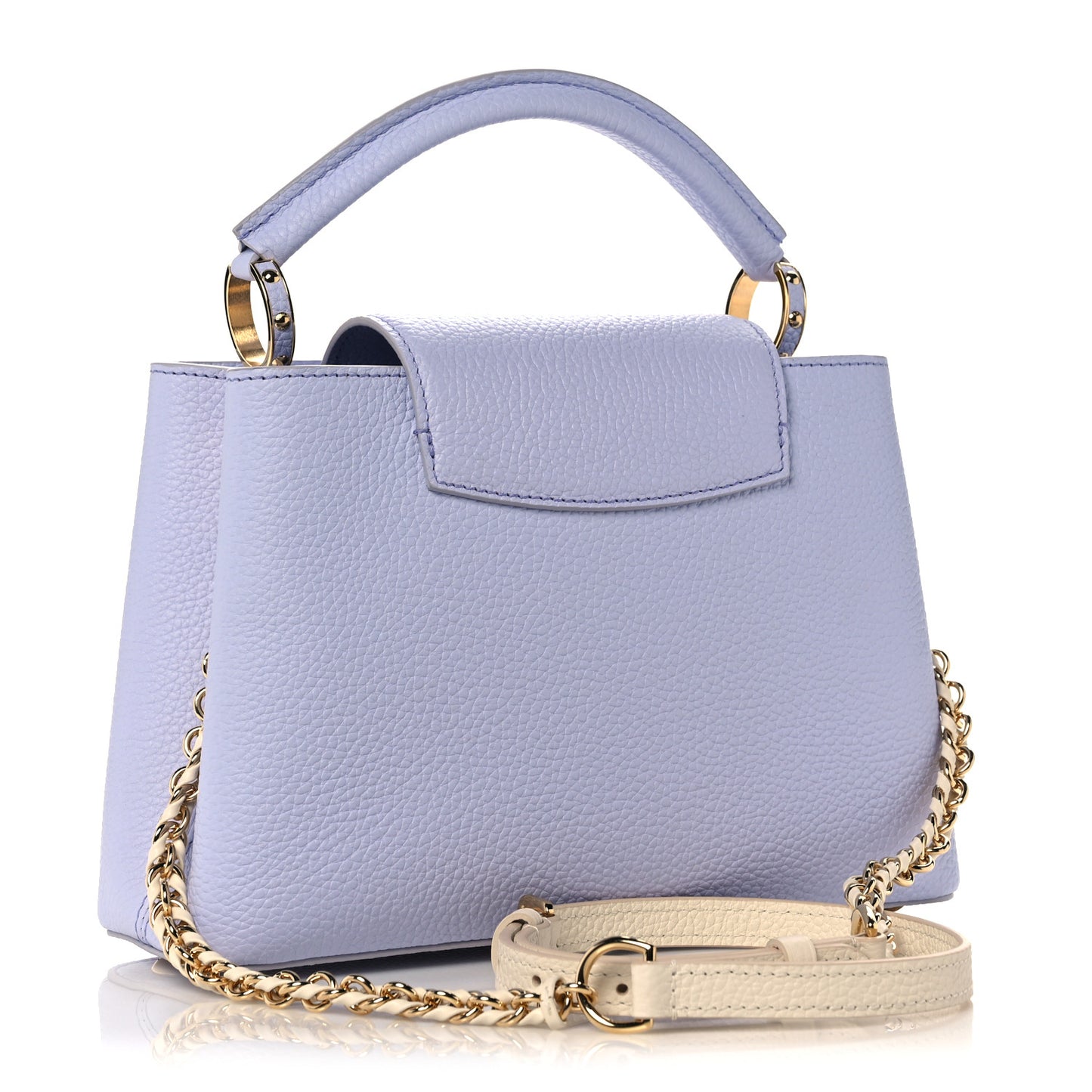 Taurillon Braided Chain Capucines BB Iris Creme
