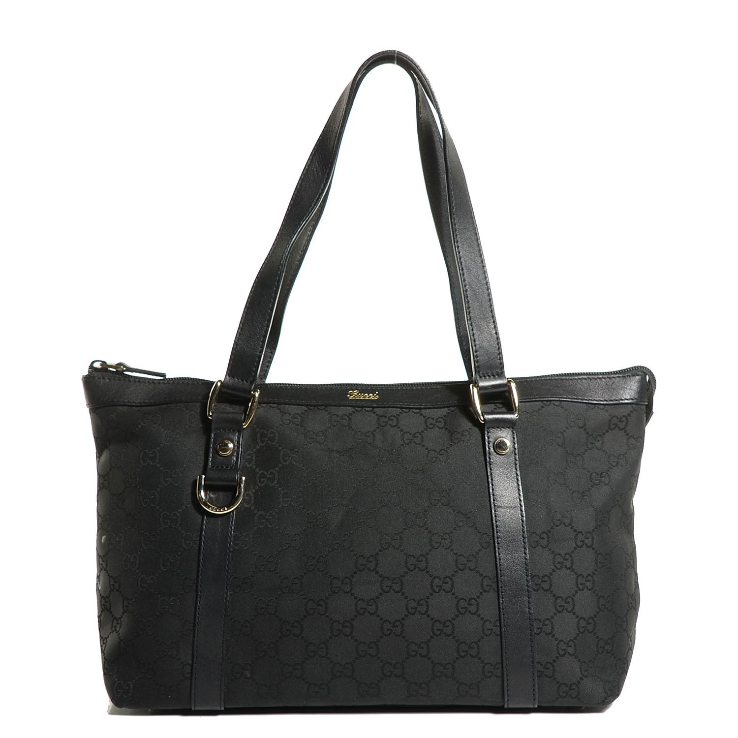 Gucci Nylon Monogram Medium Abbey Tote Black 1 of 9