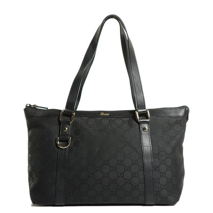 Gucci Nylon Monogram Medium Abbey Tote Black 1 of 9