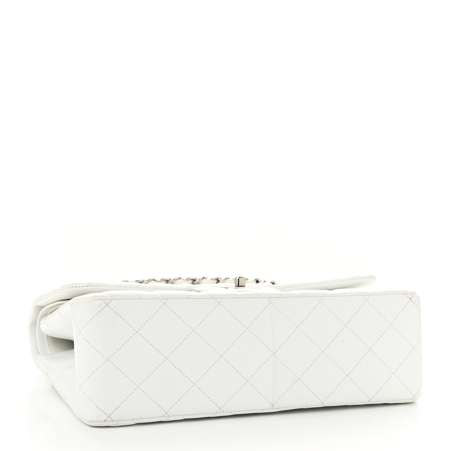 Chanel Caviar Quilted Jumbo Double Flap White 4 of 11