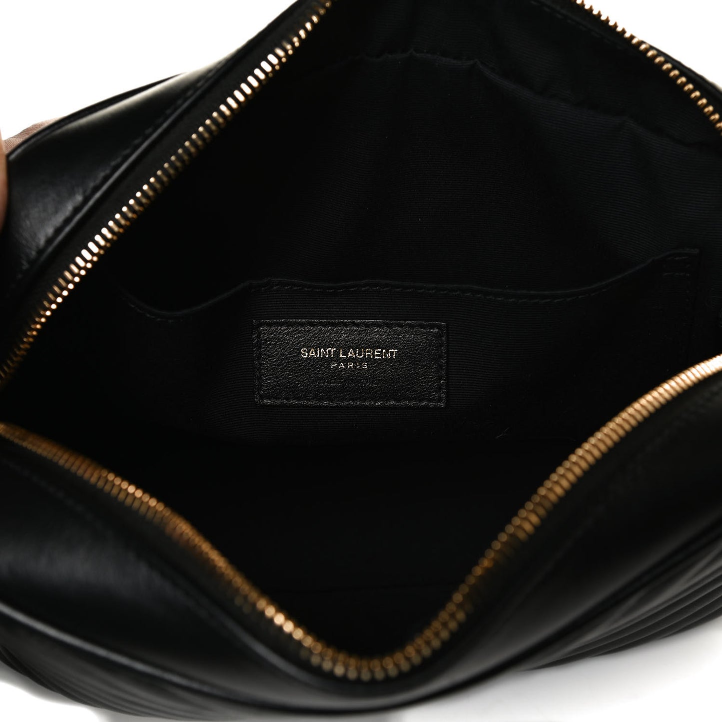 Calfskin Matelasse Monogram Lou Camera Bag Black