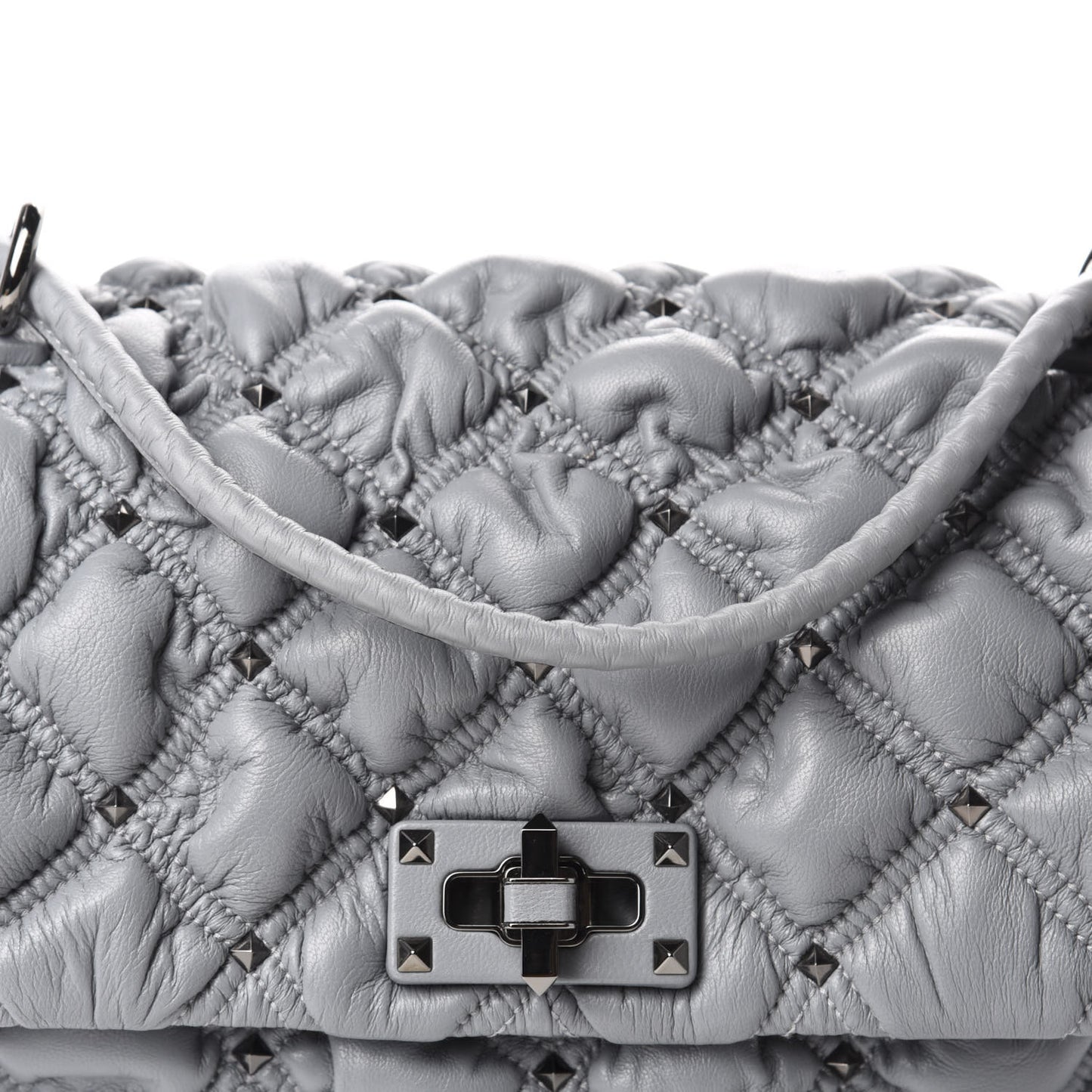 Nappa Medium Spikeme Shoulder Bag Nuage