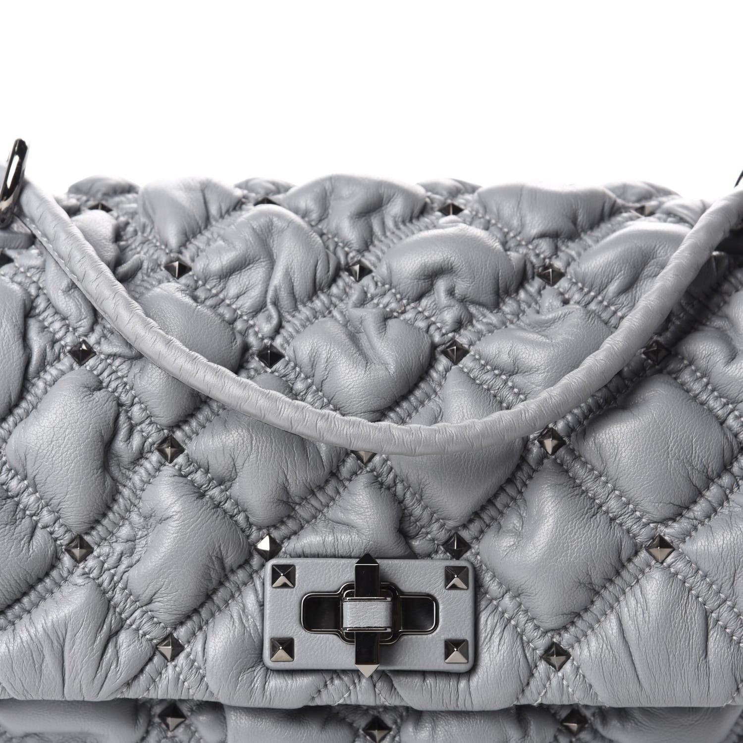 Valentino Garavani Nappa Medium Spikeme Shoulder Bag Nuage 9 of 9