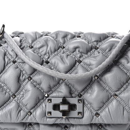 Valentino Garavani Nappa Medium Spikeme Shoulder Bag Nuage 9 of 9